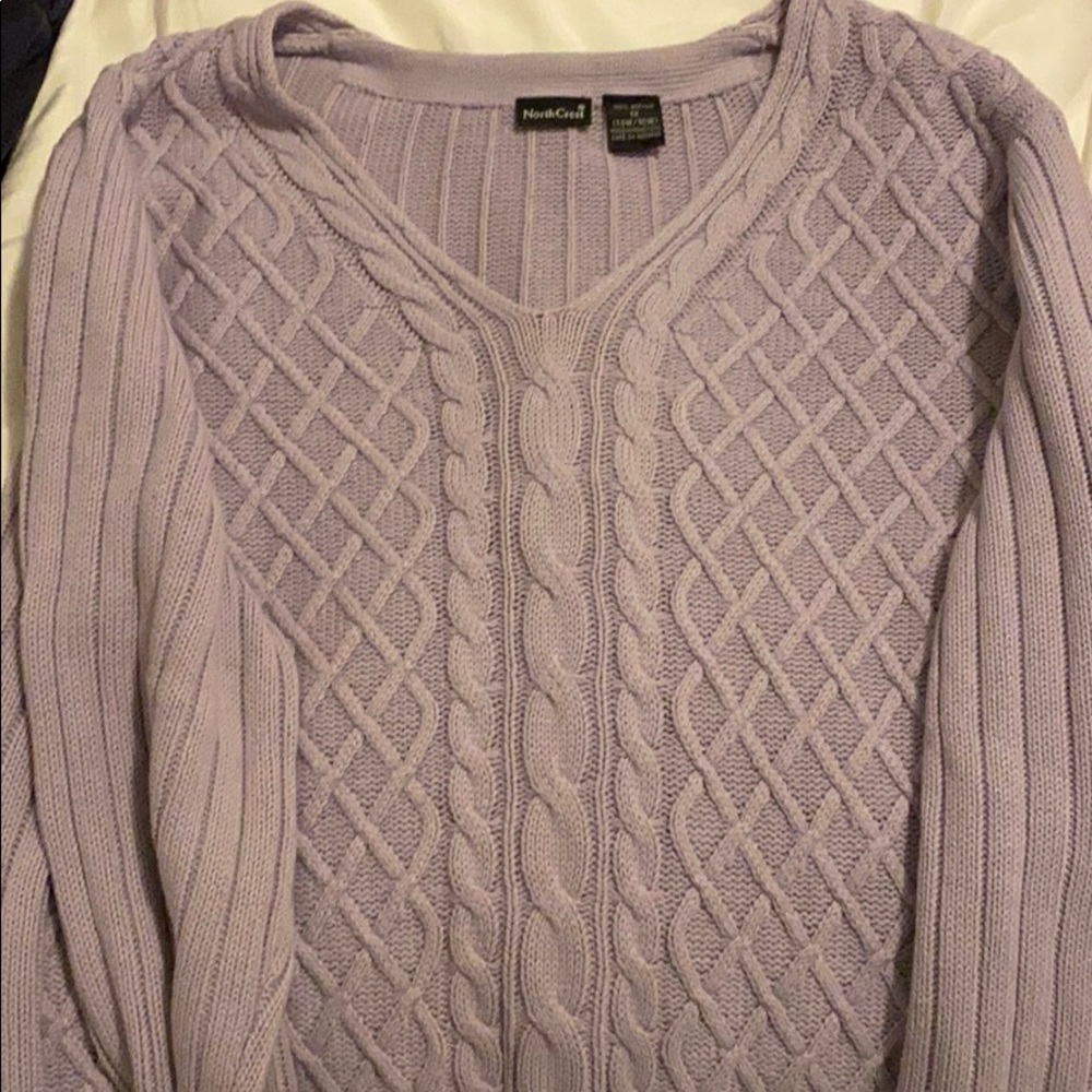 super warm lilac sweater